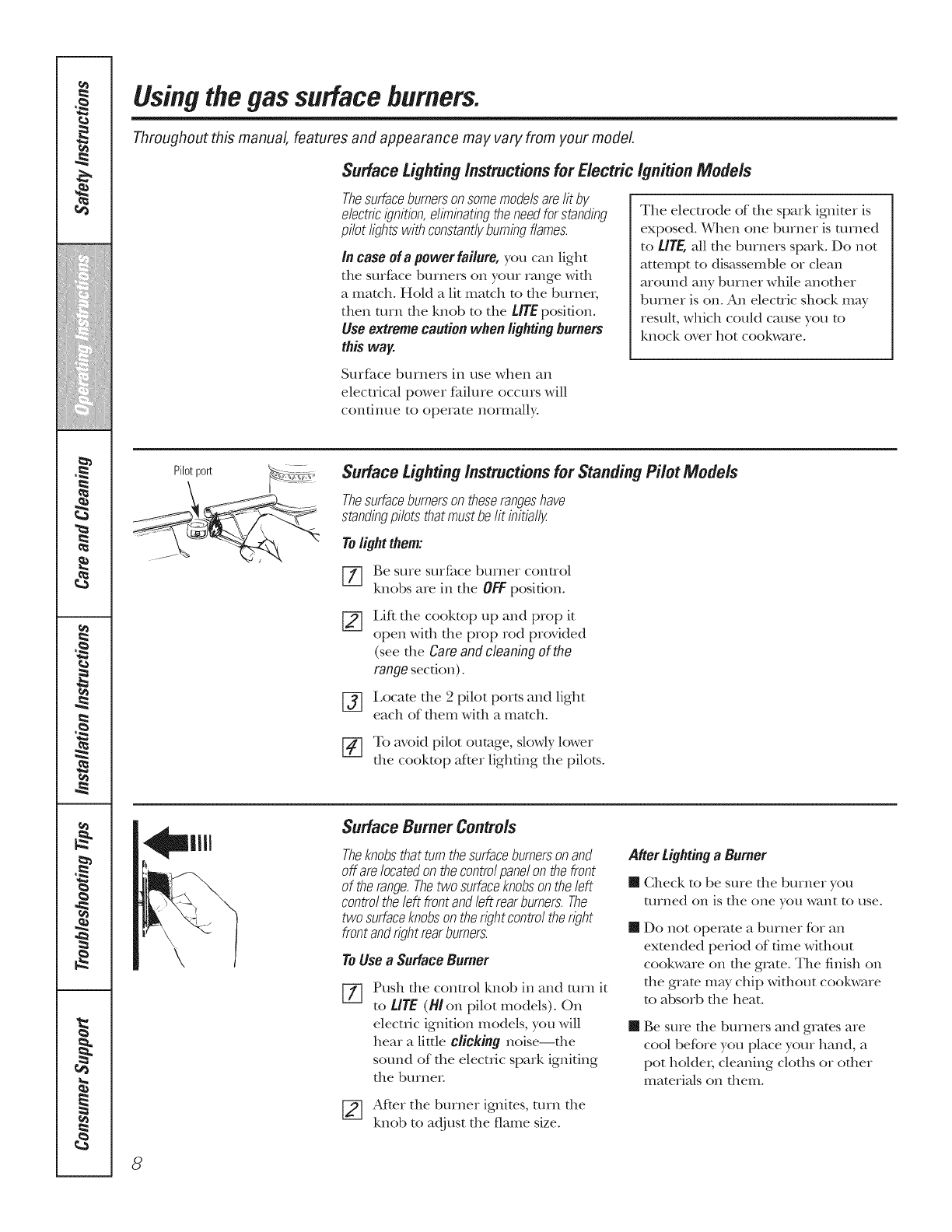 GE JGAS02SEN4SS 1301329L User Manual GAS RANGE Manuals And Guides