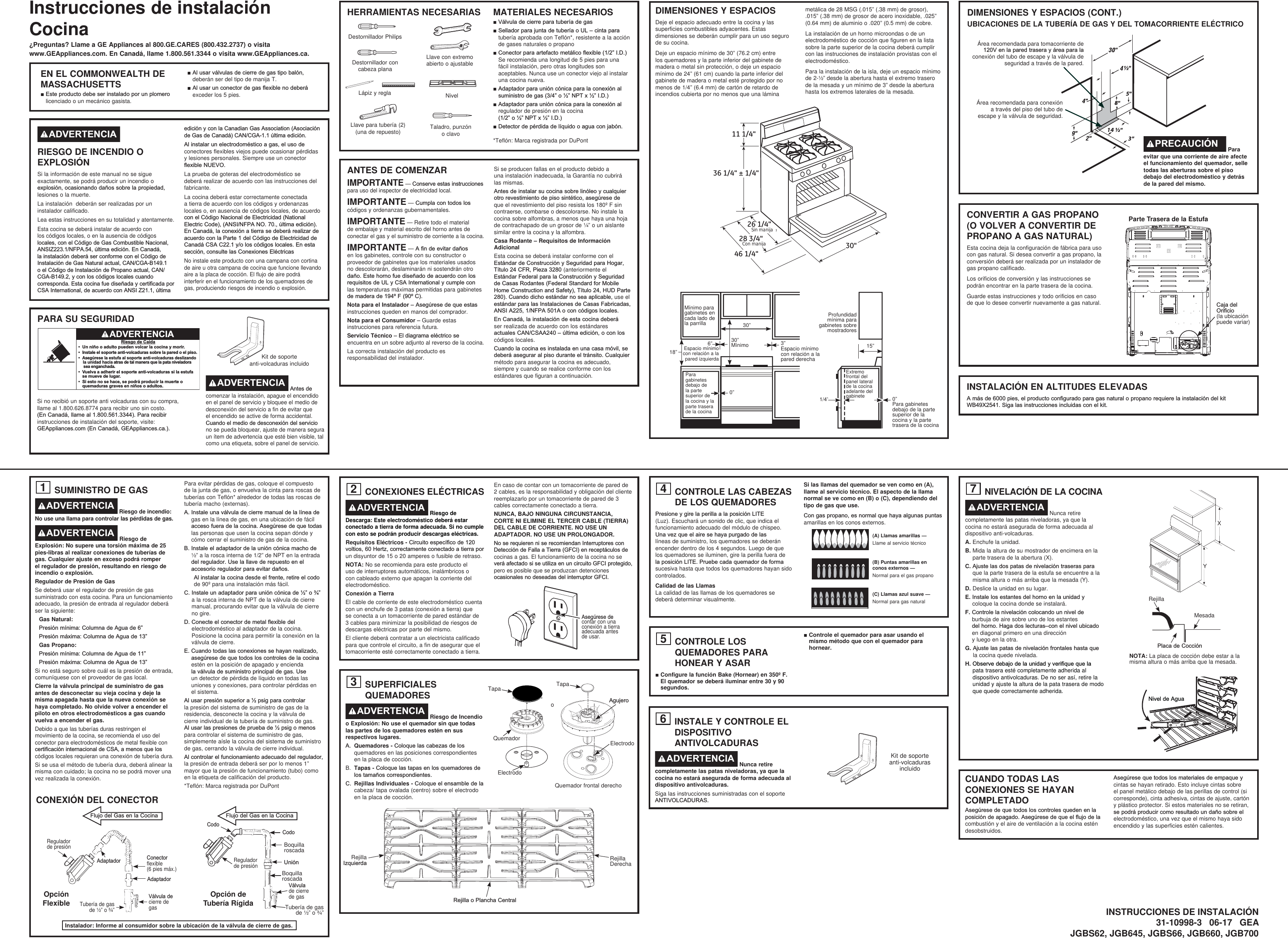 Page 2 of 2 - GE JGB645DEK2BB User Manual  GAS RANGE - Manuals And Guides 1709335L