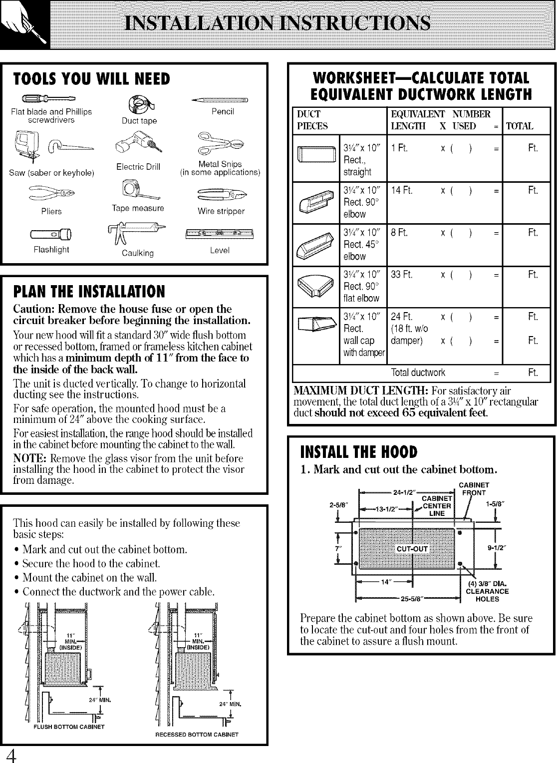 GE JV930SCBR User Manual RANGE HOOD Manuals And Guides L0612309