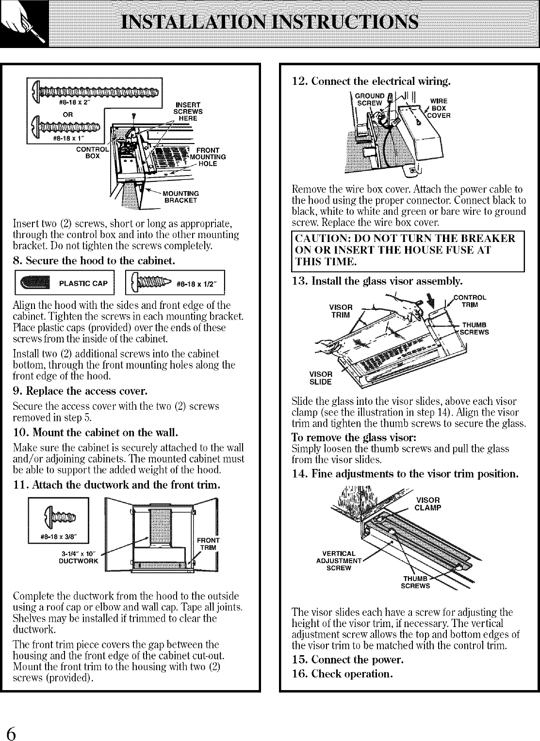 GE JV930SCBR User Manual RANGE HOOD Manuals And Guides L0612309