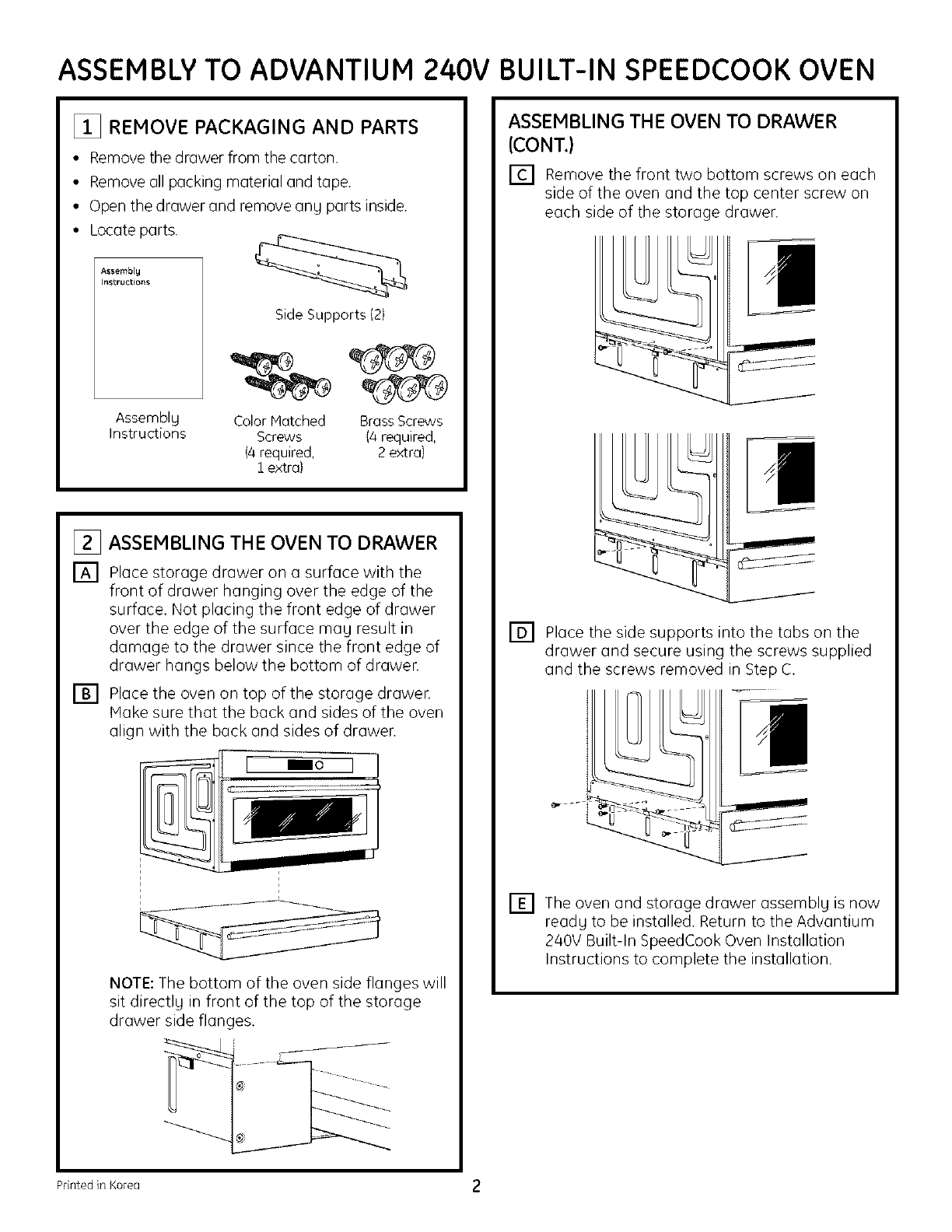 Ge Jx2200nbb User Manual Bi Storage Drawer Manuals And Guides L0807551