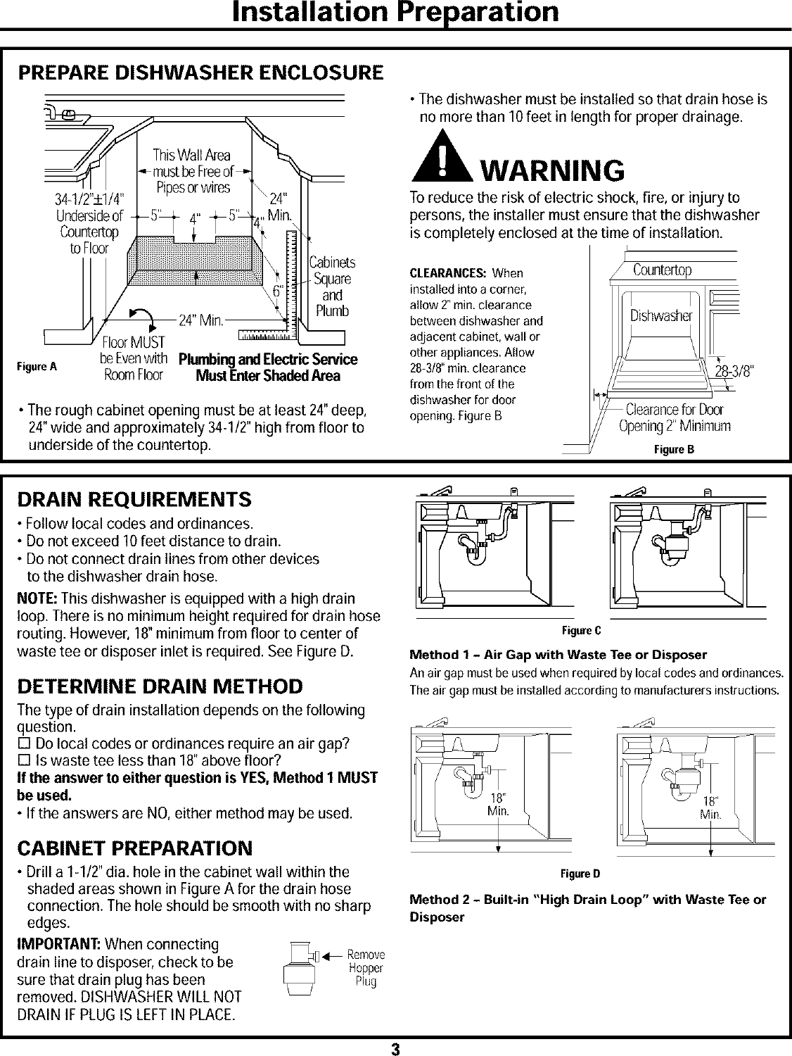 Page 3 of 12 - GE  PROFILE Dishwasher Manual L0312140