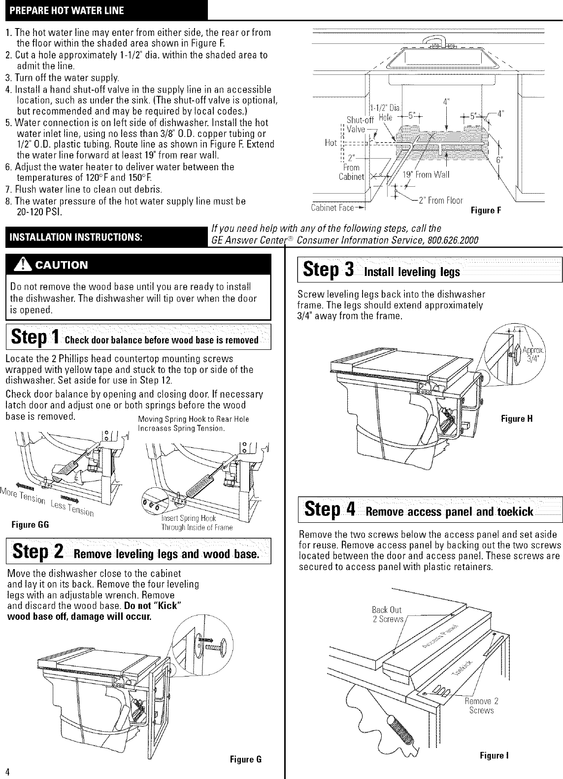 Page 4 of 8 - GE  Dishwasher Manual L0504084