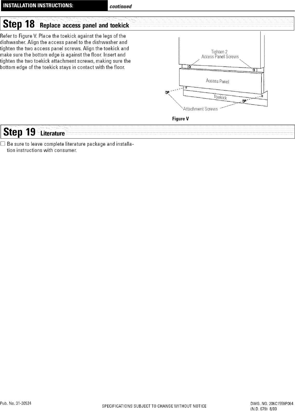 Page 8 of 8 - GE  Dishwasher Manual L0504084