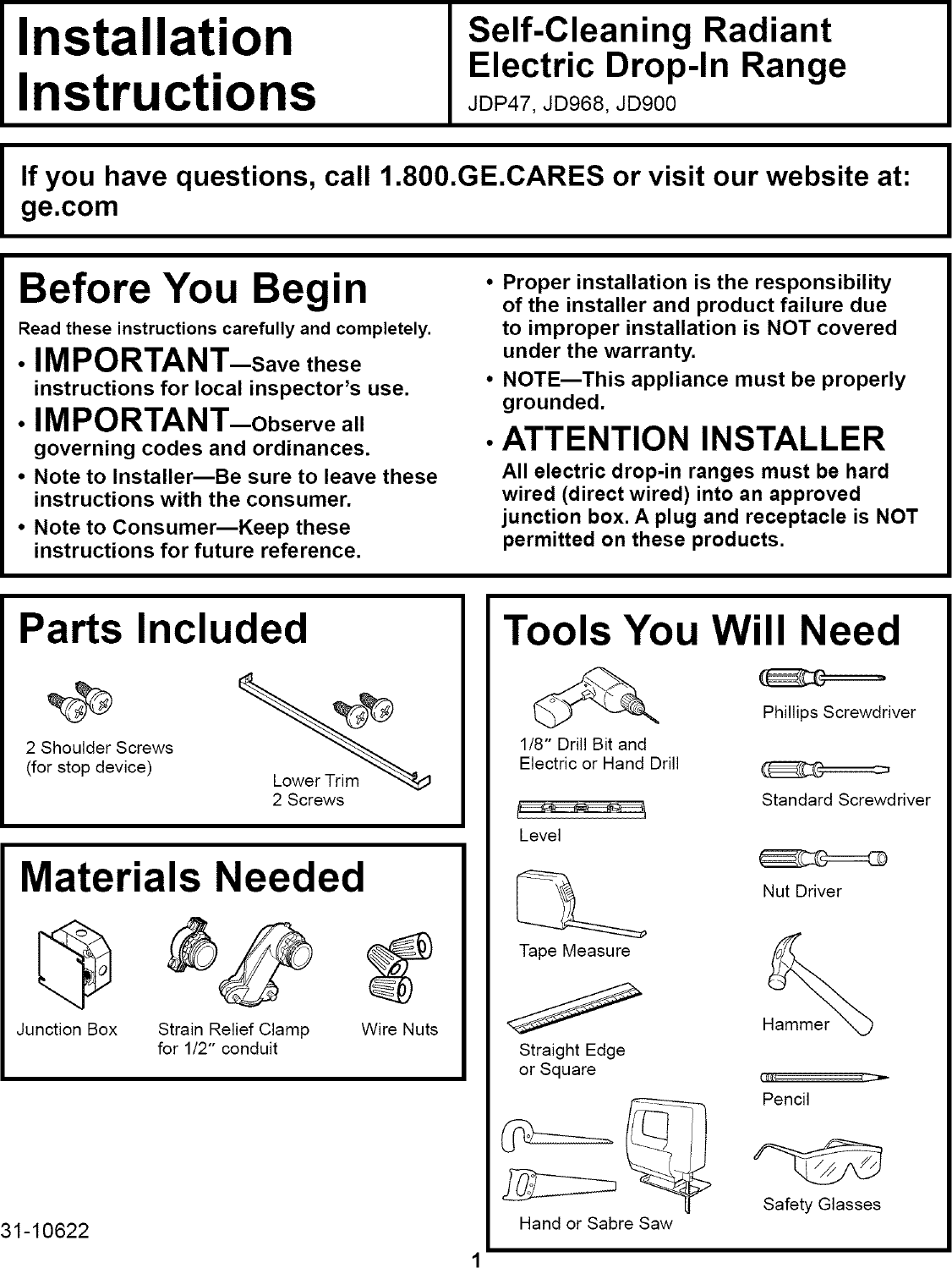 Owners Manual Ge Range