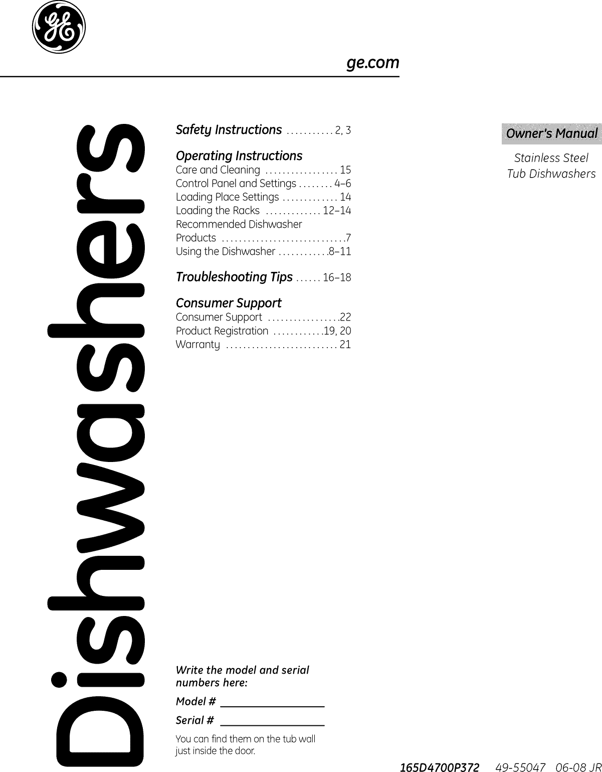 ge dishwasher 3 beeps