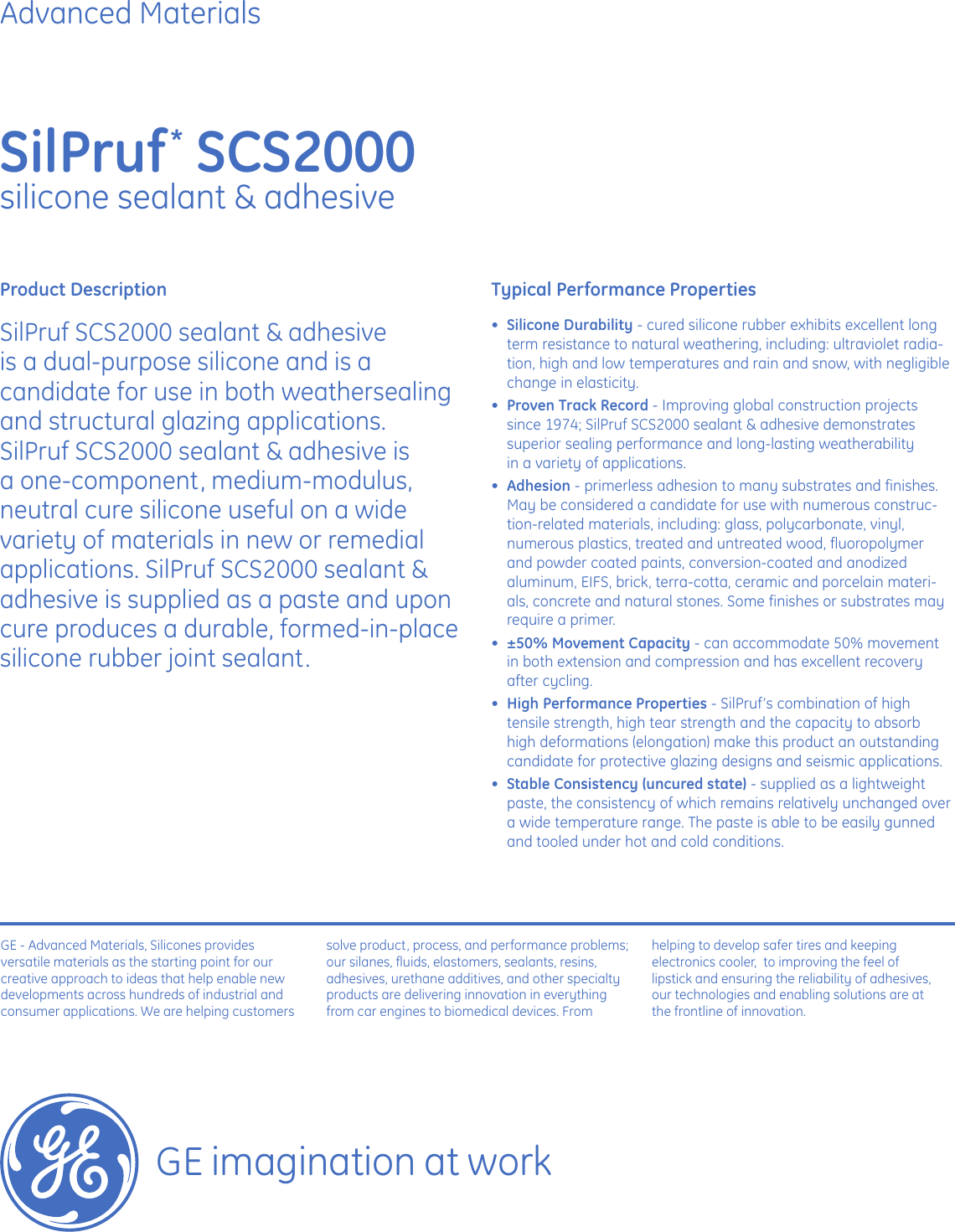 Page 1 of 12 - GE SCS2000 SIlPruf User Manual  To The Cb3a00ef-de94-4459-a5e9-9a91fa90140b