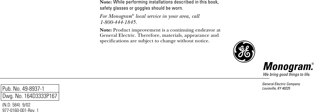 Page 8 of 8 - GE ZKD910 Warming Drawer Inst User Manual To The 493c2c00-85a5-4996-9a69-01871b810767