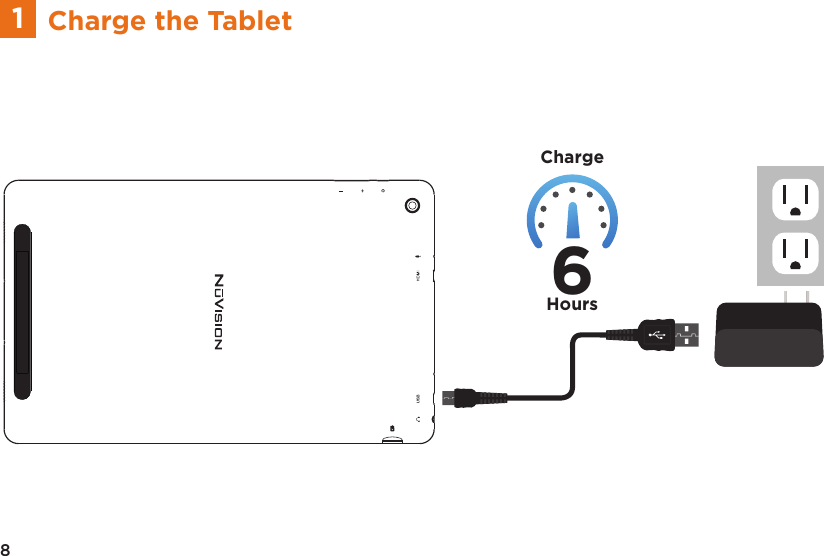 8Charge the Tablet16HoursCharge