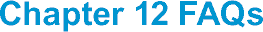 Chapter 12 FAQs