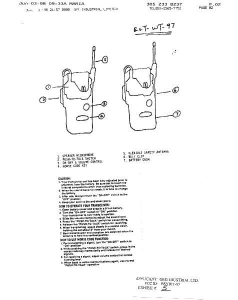 49 MHZ WALKIE TALKIE - RX User Manual