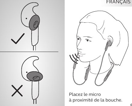 6FRANÇAISPlacez le micro  à proximité de la bouche.jabrajabra