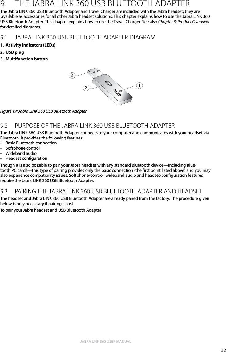 GN END003W Jabra END003W Bluetooth® Dongle User Manual 15a
