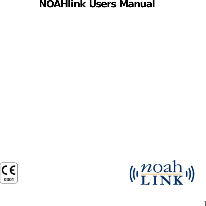 1NOAHlink Users Manual