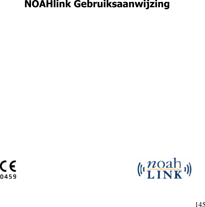   145 NOAHlink Gebruiksaanwijzing                                  