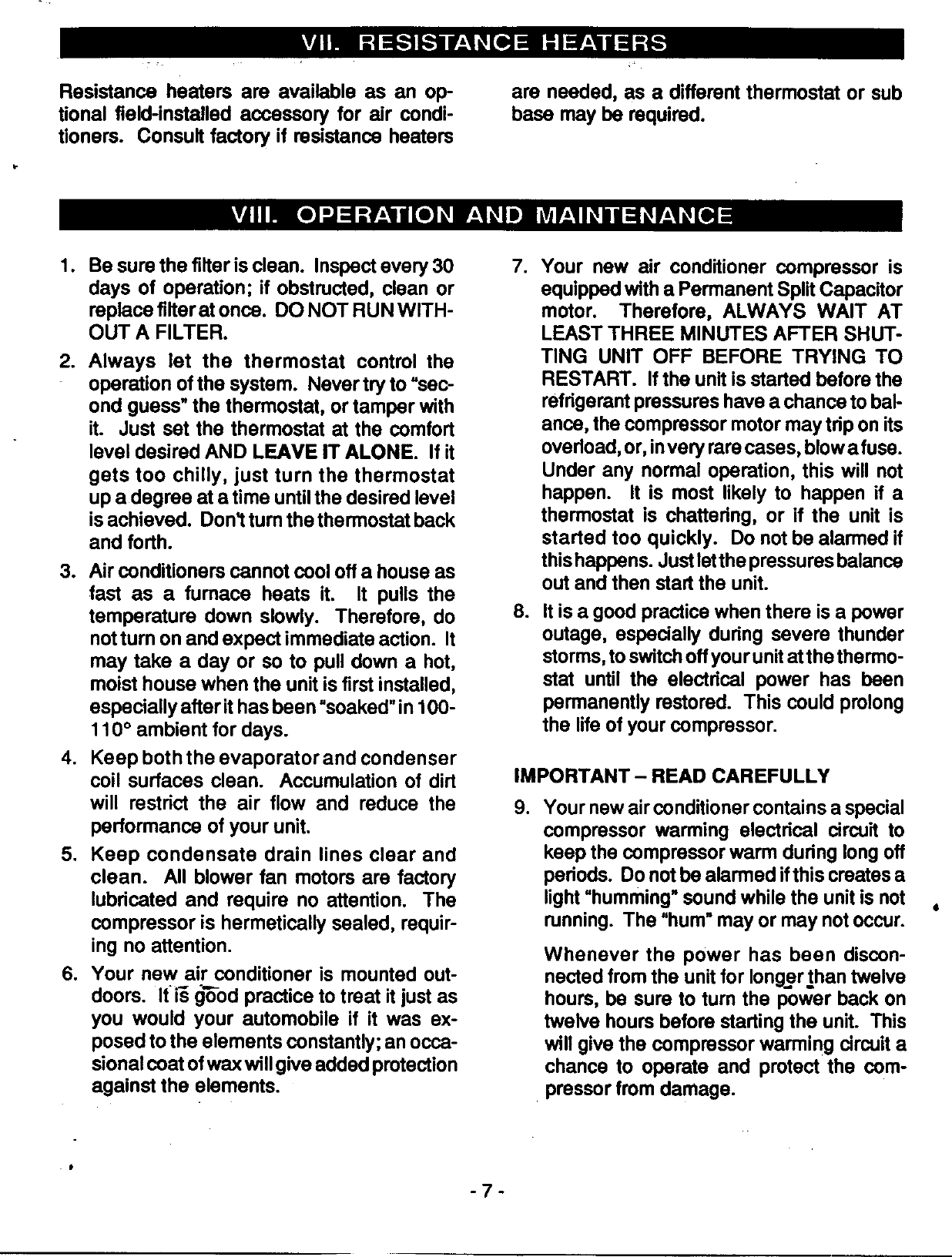 Page 9 of 12 - GOETTL  Air Conditioner Room (42) Manual 98100073
