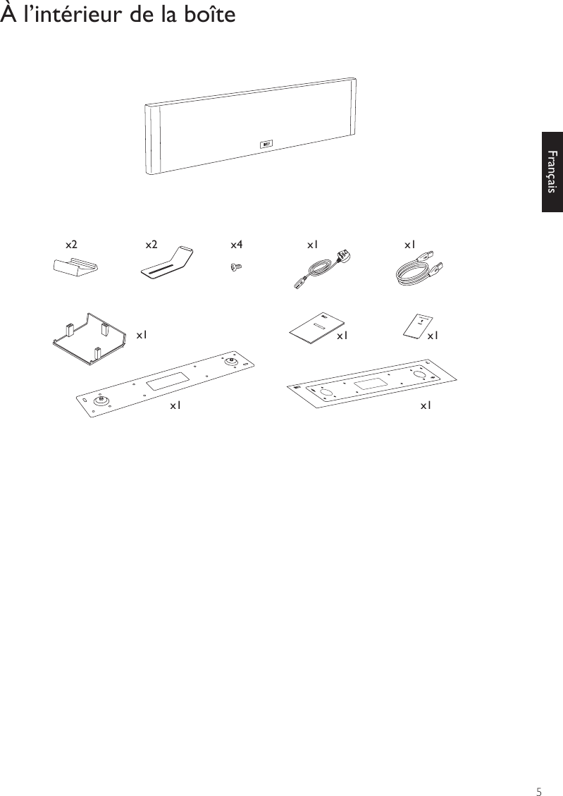 5FrançaisÀ l’intérieur de la boîtex1 x1x4x1x2 x2x1x1 x1x1