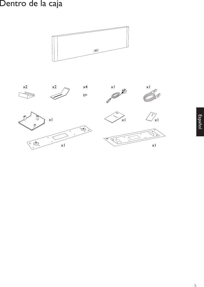 5EspañolDentro de la cajax1 x1x4x1x2 x2x1x1 x1x1