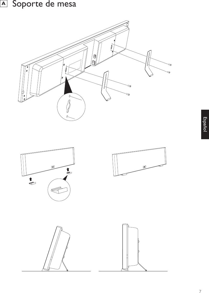 7EspañolA  Soporte de mesa