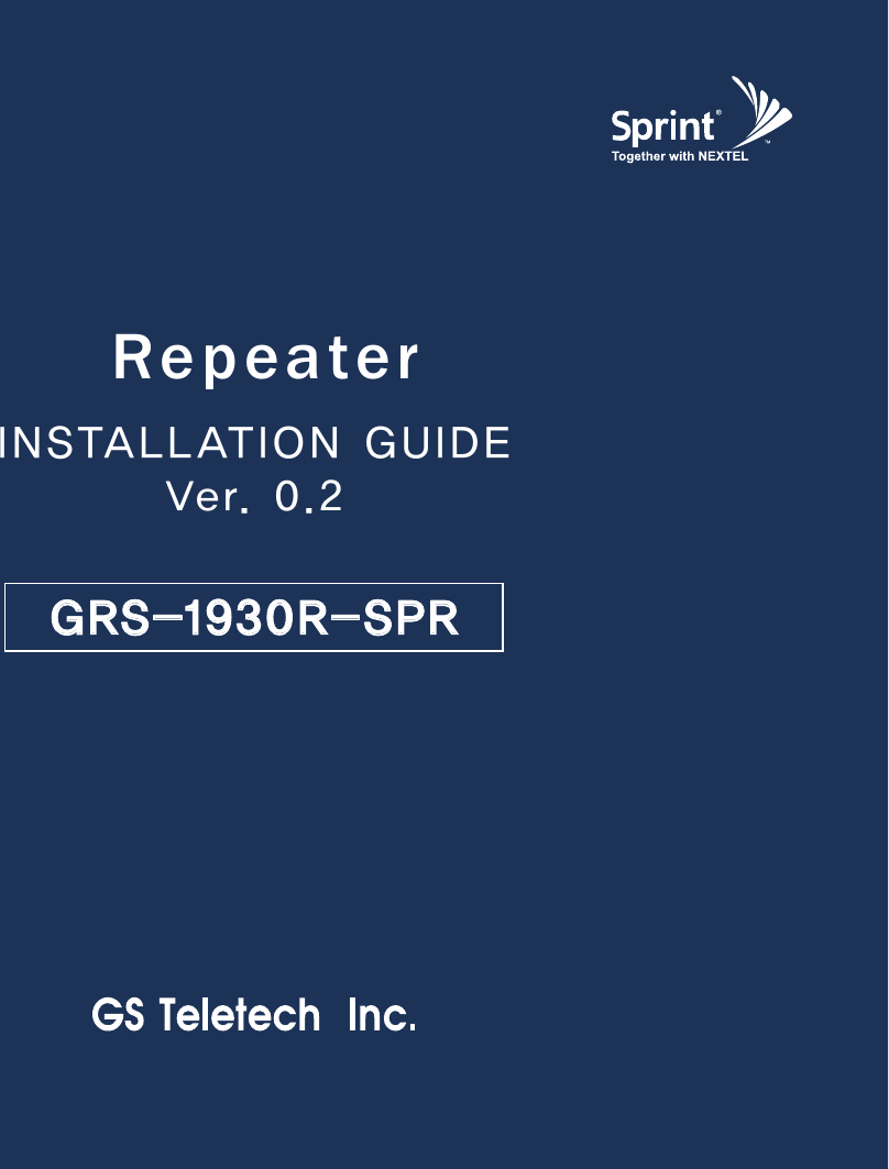 G RS -19 30 R- SP R RepeaterI N S TA L L AT I O N   G U I D EVe r.   0. 2