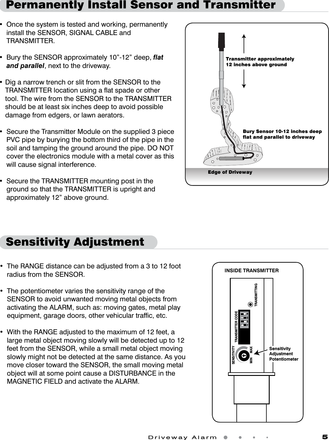 GTO Access Systems GTOFM231 Driveway Alarm User Manual