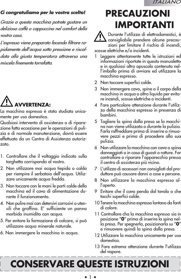 Gaggia Achille General Instructions Istr_BABYdosata_rev00 User Manual