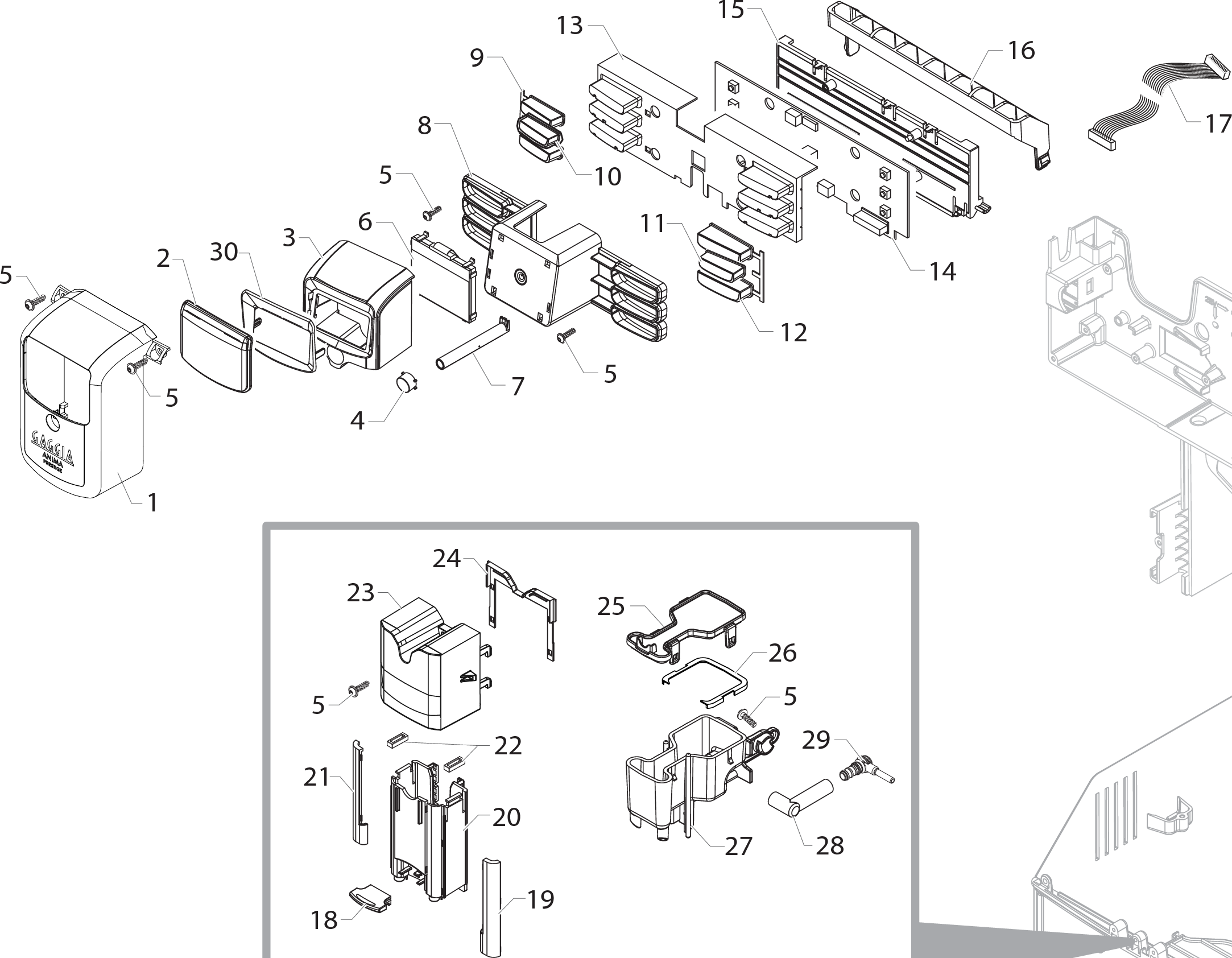 Page 3 of 12 - Gaggia Anima Parts Diagram User Manual