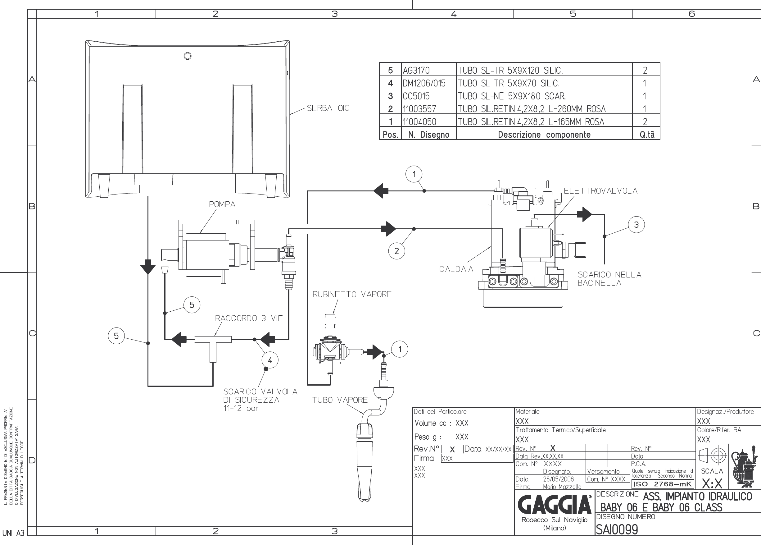 Page 1 of 1 - Gaggia Baby Class Hydraulic Diagram ME10 User Manual