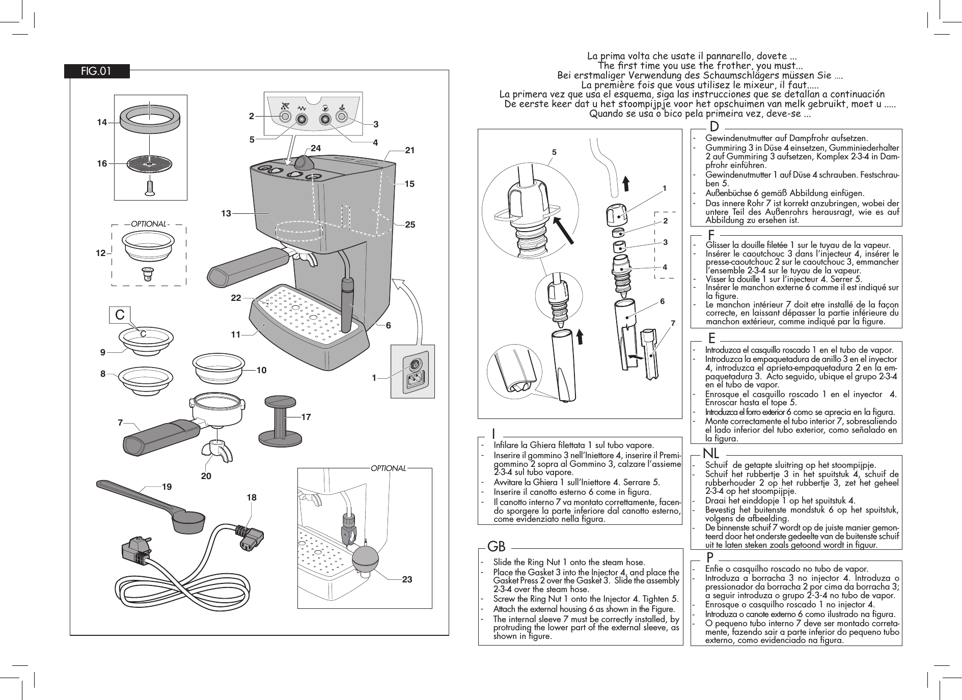 Page 2 of 4 - Gaggia Espresso Dose Quick Start User Manual