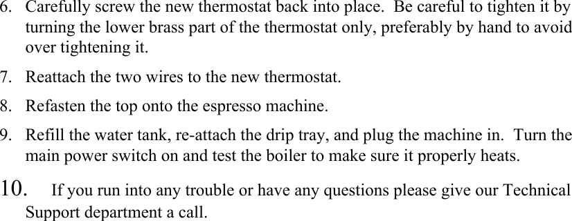 Page 2 of 2 - GA Classic Thermostat Replacement Instructions