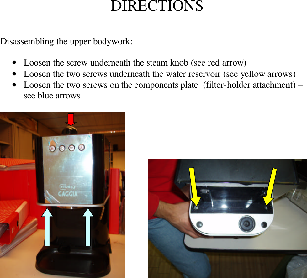 Page 3 of 5 - Gaggia New Baby Service Manual 06 User