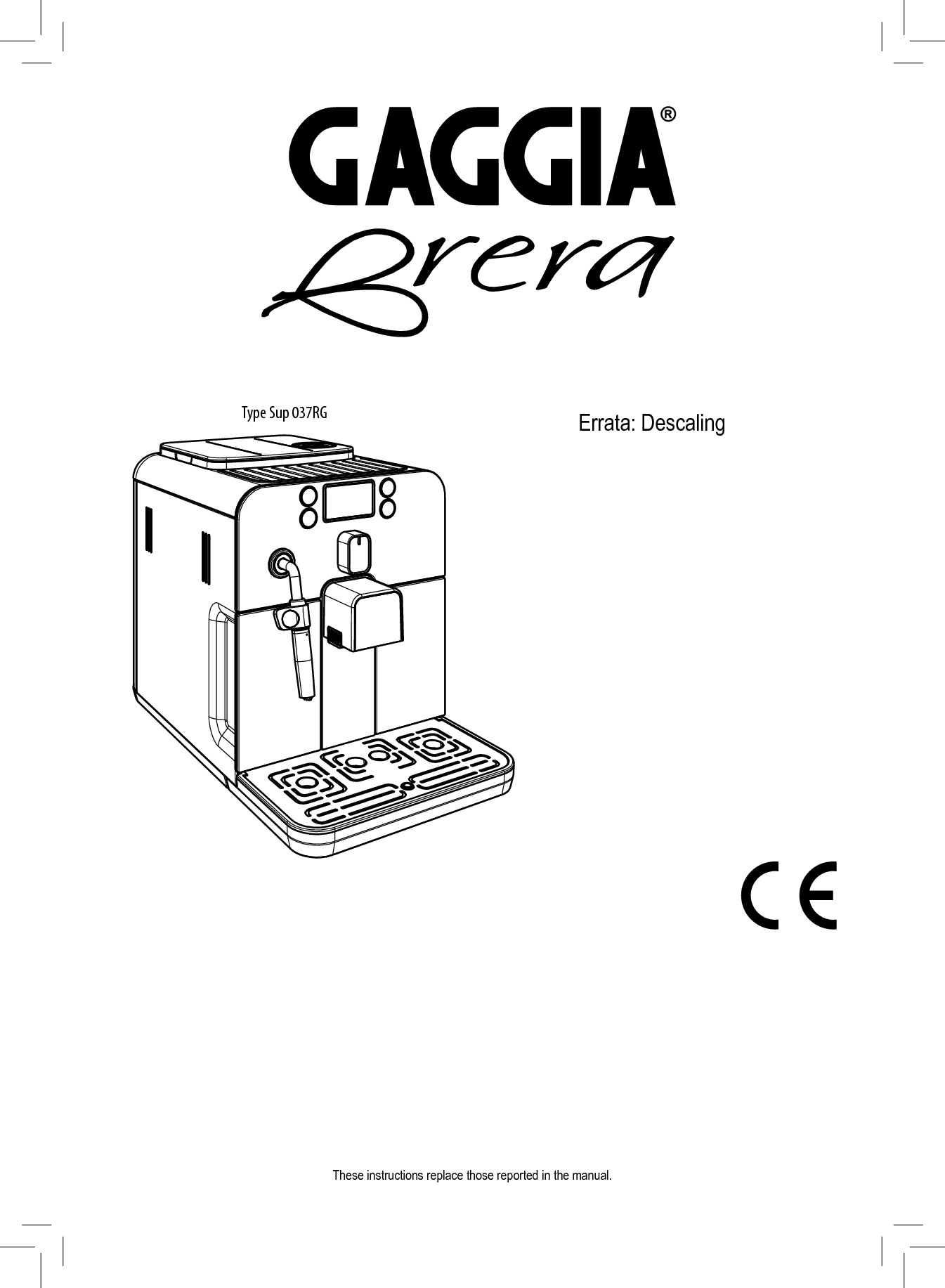 Gaggia New Descaling Brera English 