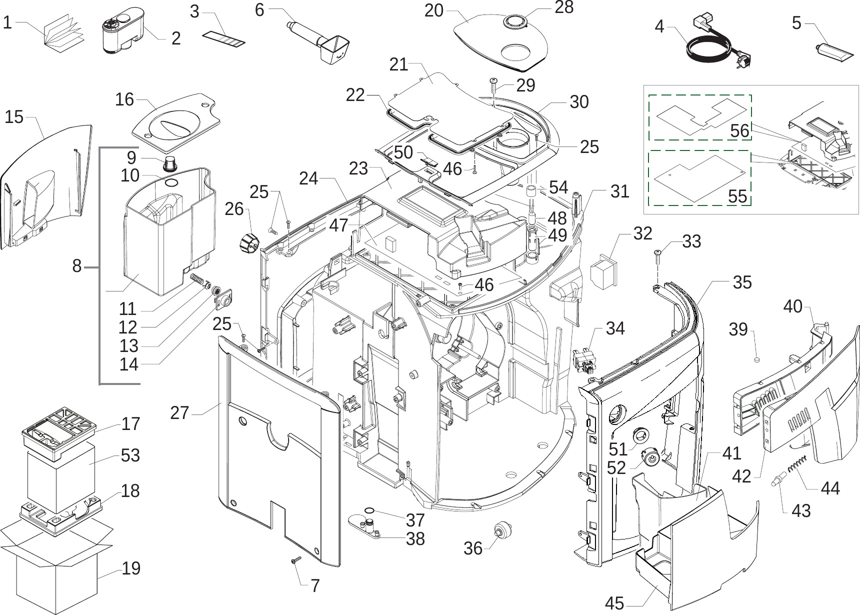Page 1 of 10 - Gaggia Platinum Swing Parts Diagram User Manual