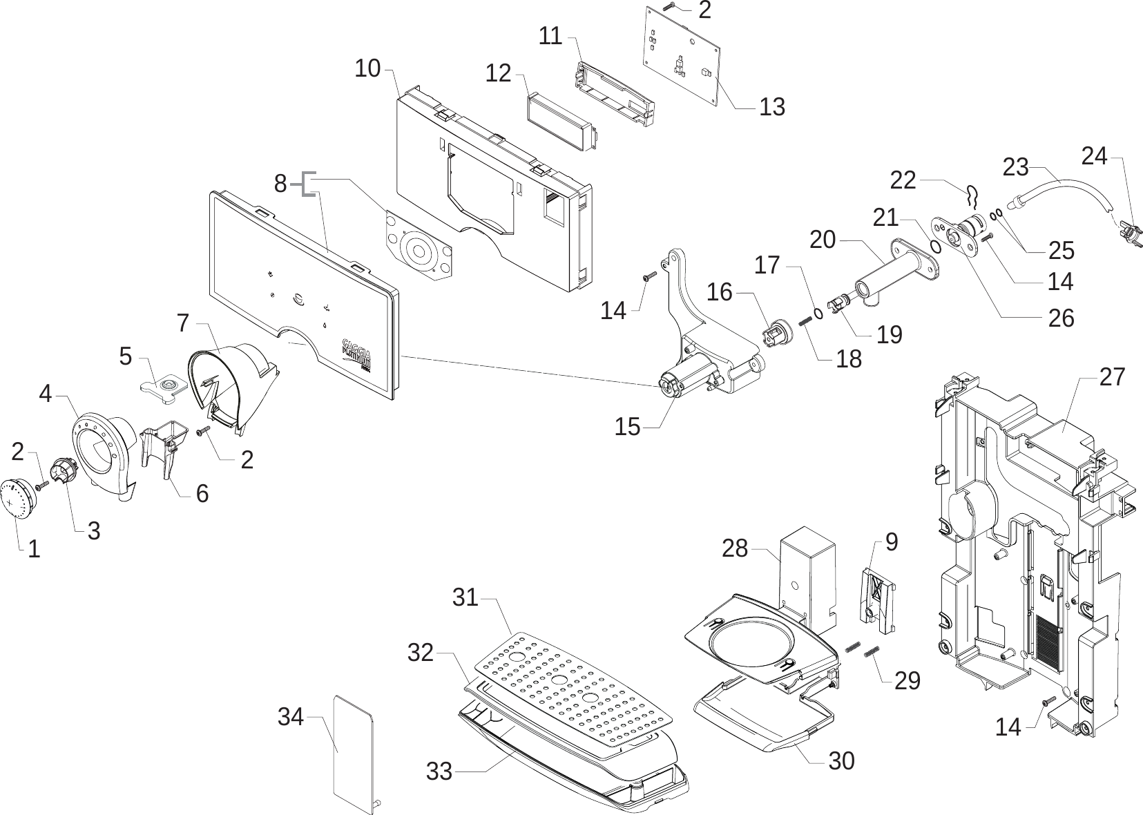 Page 3 of 10 - Gaggia Platinum Swing Parts Diagram User Manual