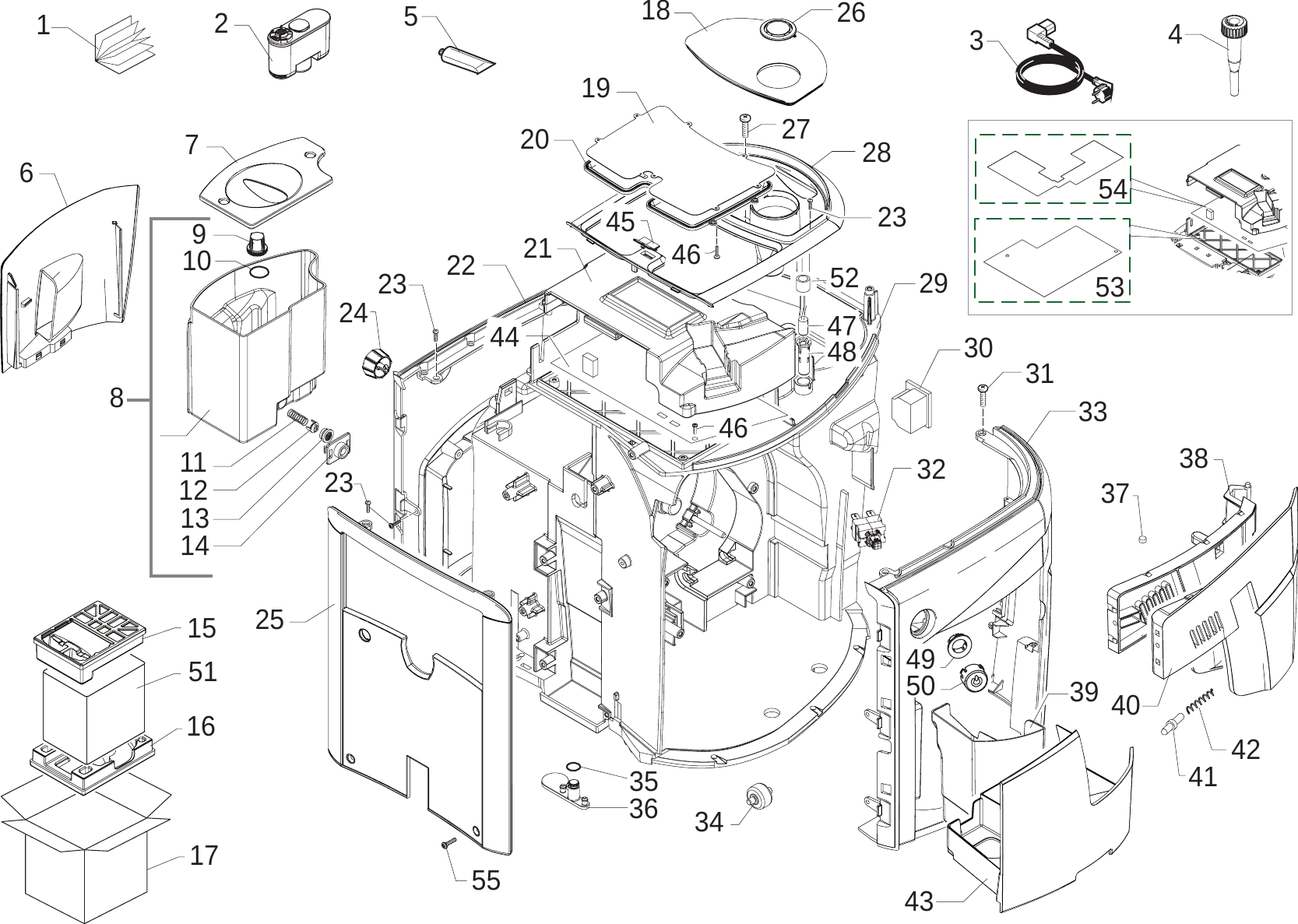 Gaggia Platinum Vogue Parts Diagram User Manual