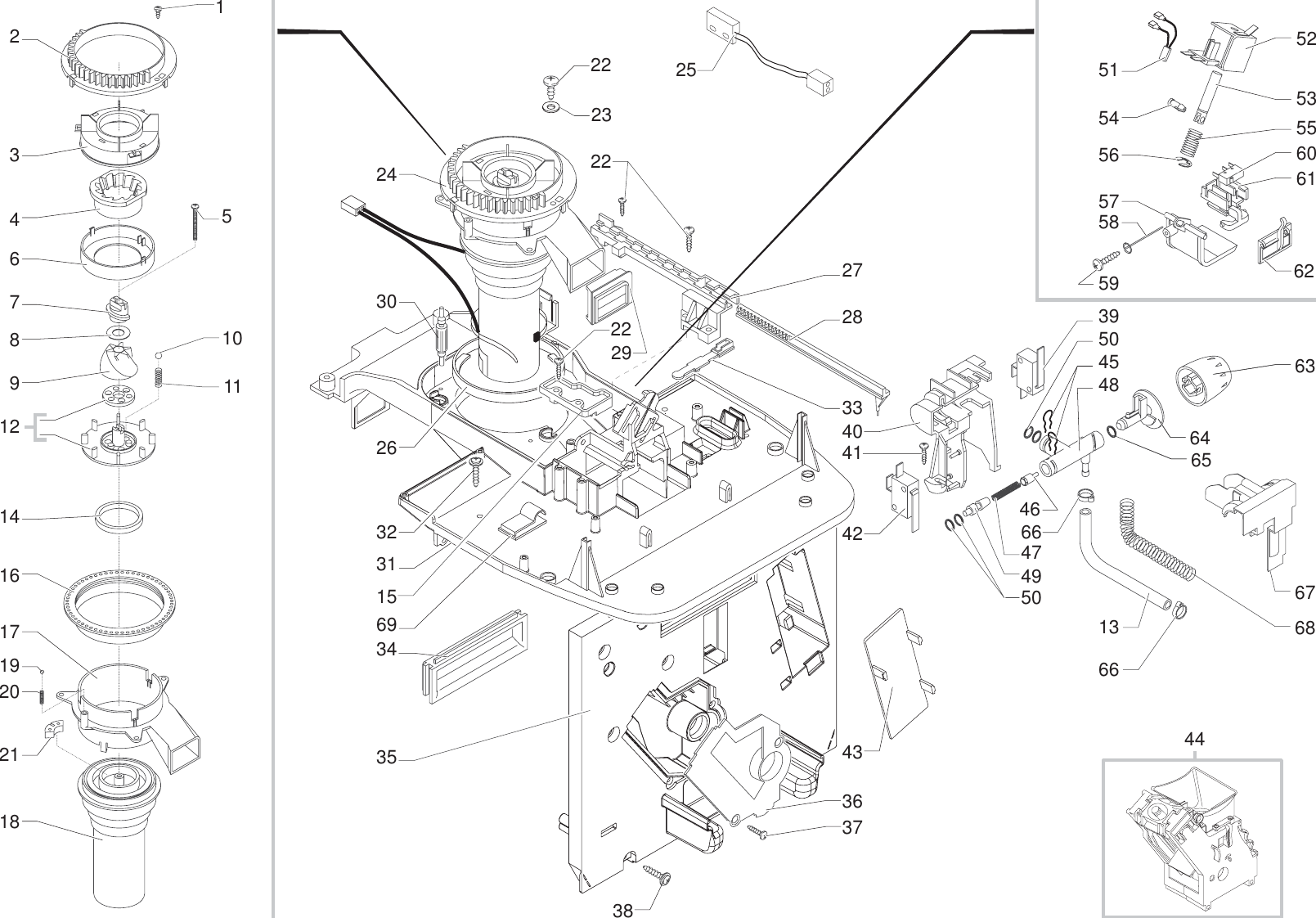 Page 7 of 8 - Gaggia Syncrony Compact Digital Parts Diagram User Manual