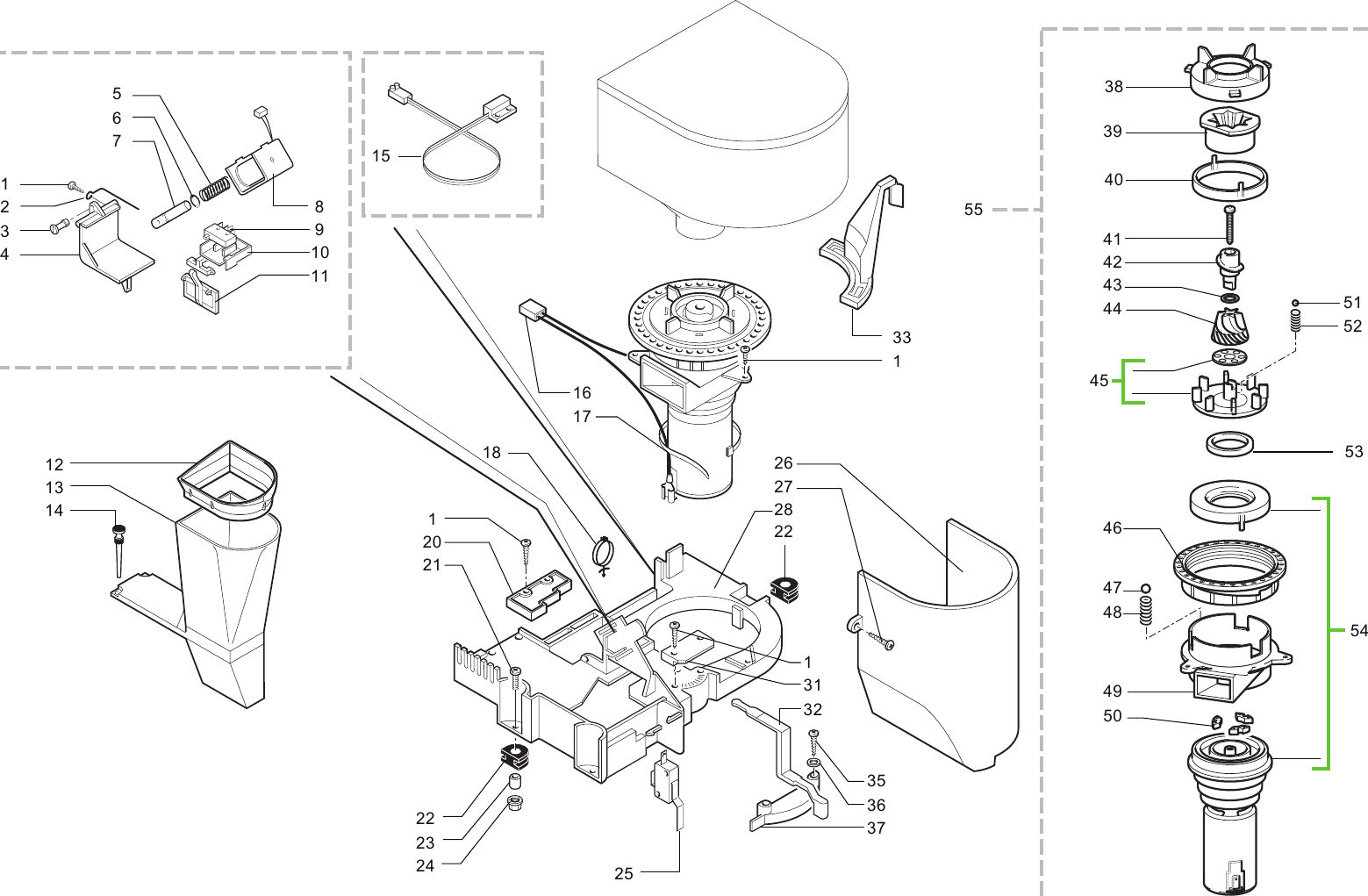 Page 5 of 10 - Gaggia Syncrony Digital Parts Diagram 01-E003.038_ed°3 User Manual