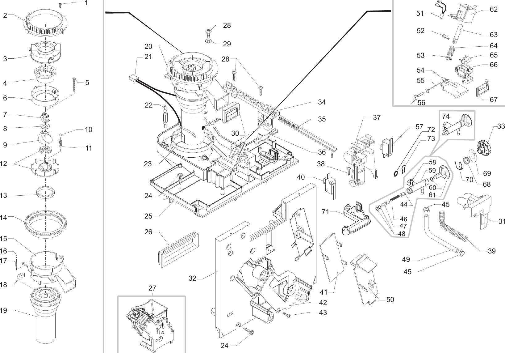 Page 11 of 12 - Gaggia Titanium Parts Diagram Sup027YDR_E74075_01_rev04 User Manual