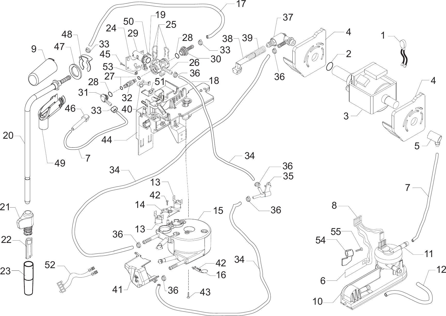 Page 5 of 12 - Gaggia Unica Parts Diagram With New Top Cover Sup035G_E74155_01_rev02 User Manual