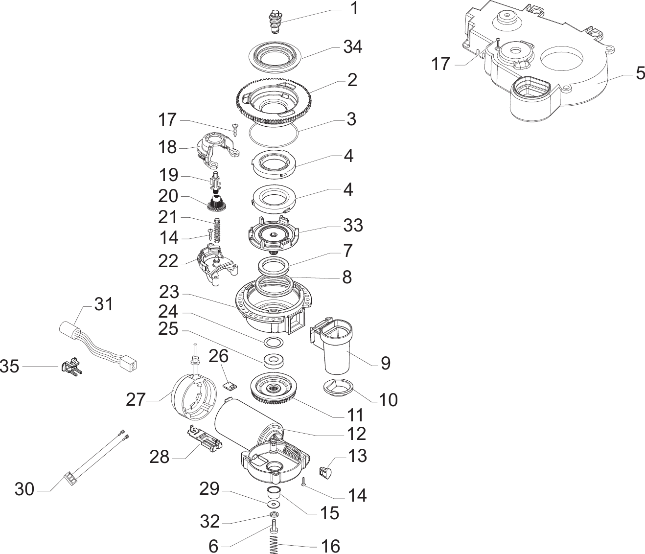 Page 7 of 12 - Gaggia Unica Parts Diagram With New Top Cover Sup035G_E74155_01_rev02 User Manual