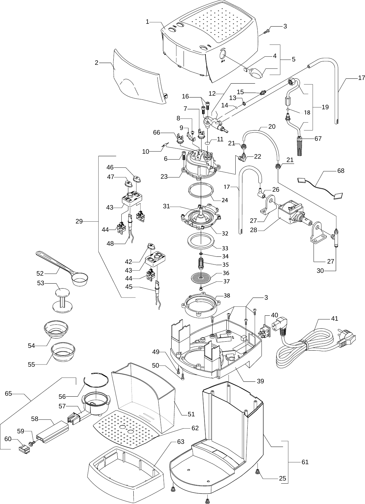 Page 1 of 2 - Gaggia Viva Parts Diagram User Manual