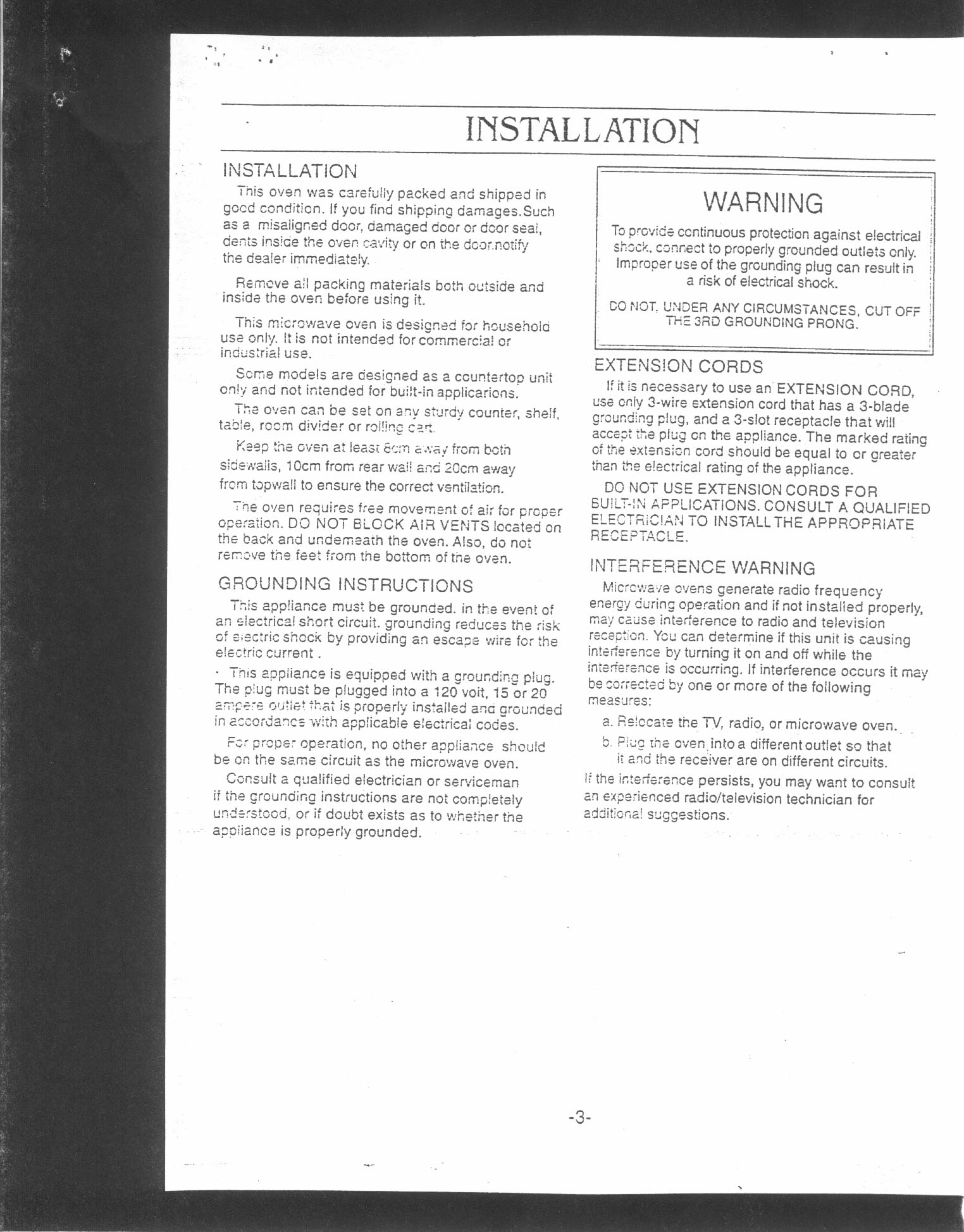 Microwave Oven User Manual