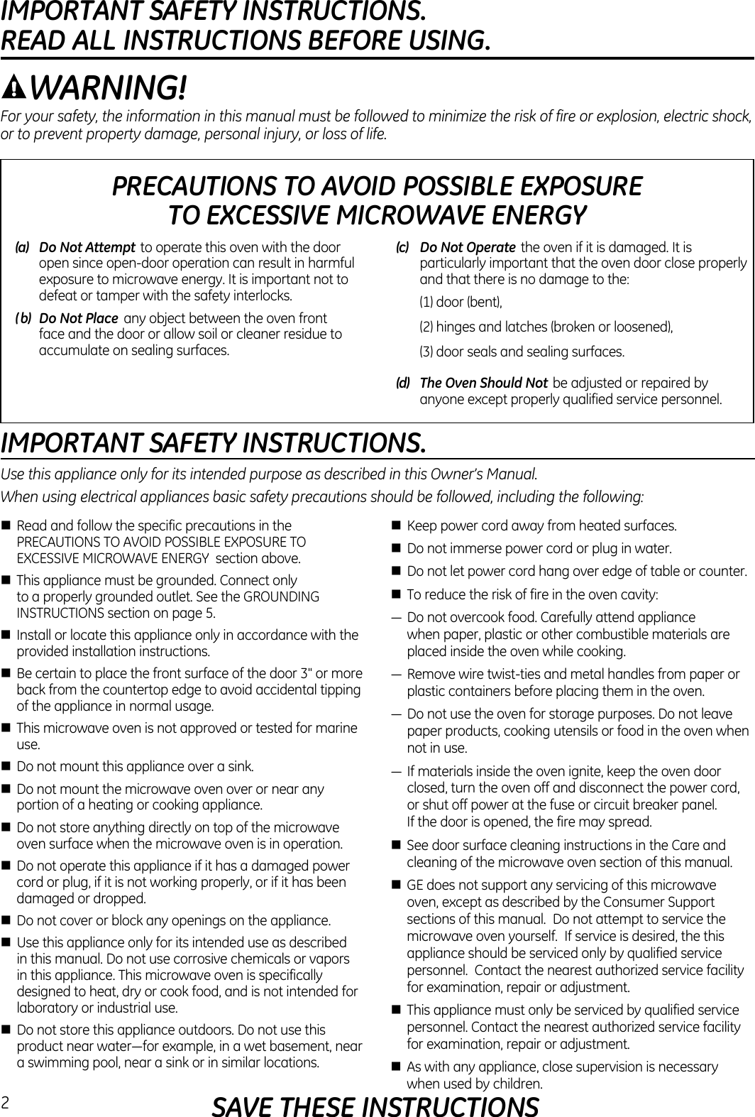 IMPORTANT SAFETY INSTRUCTIONS.  READ ALL INSTRUCTIONS BEFORE USING.IMPORTANT SAFETY INSTRUCTIONS.n n n n n n n n n n n n n n n n nnn nWARNING!PRECAUTIONS TO AVOID POSSIBLE EXPOSURE  TO EXCESSIVE MICROWAVE ENERGY(a) Do Not Attempt(b) Do Not Place (c) Do Not Operate    (d) The Oven Should NotSAVE THESE INSTRUCTIONS