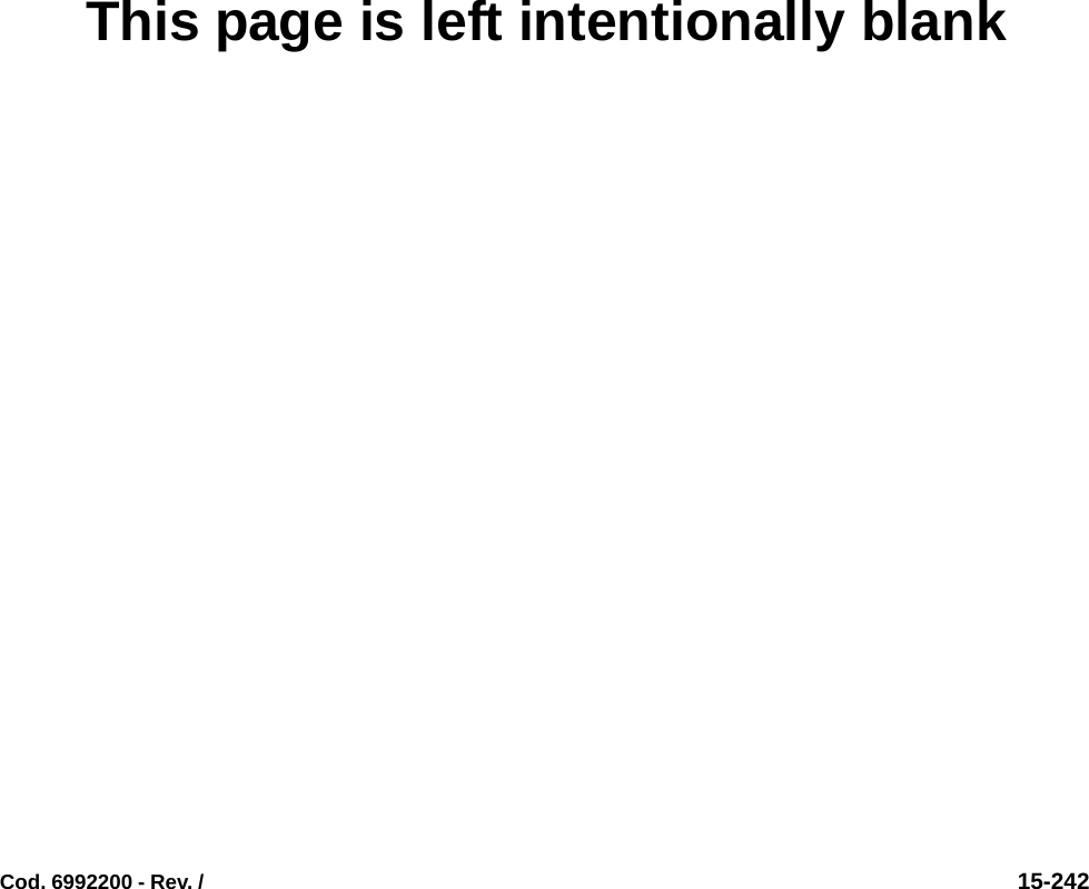 This page is left intentionally blankCod. 6992200 - Rev. /                                                                                                                                                     15-242