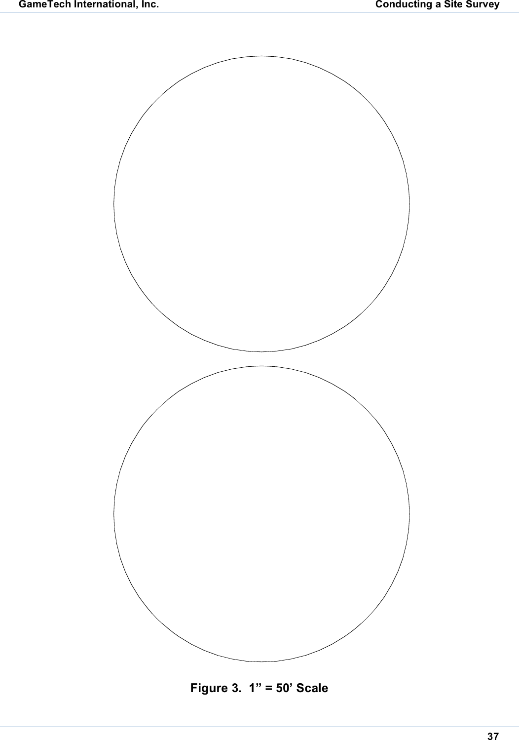 37GameTech International, Inc. Conducting a Site SurveyFigure 3. 1&rdquo; = 50&rsquo; Scale