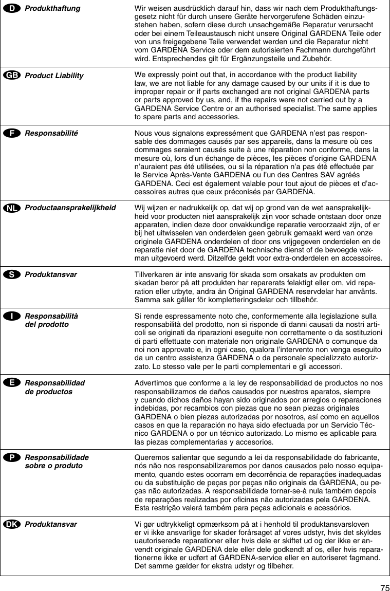 Page 10 of 12 - Gardena Gardena-Aquacontour-Automatic-Pop-Up-1559-Users-Manual- 1559-29.960.03_04.12.2008  Gardena-aquacontour-automatic-pop-up-1559-users-manual