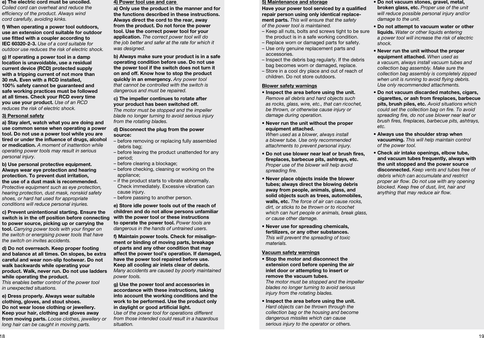 Page 3 of 10 - Gardena Gardena-Ergojet-Ej3000-Users-Manual- OM, Gardena, Blower/vacuum, Art 09332-20, 2012-01  Gardena-ergojet-ej3000-users-manual