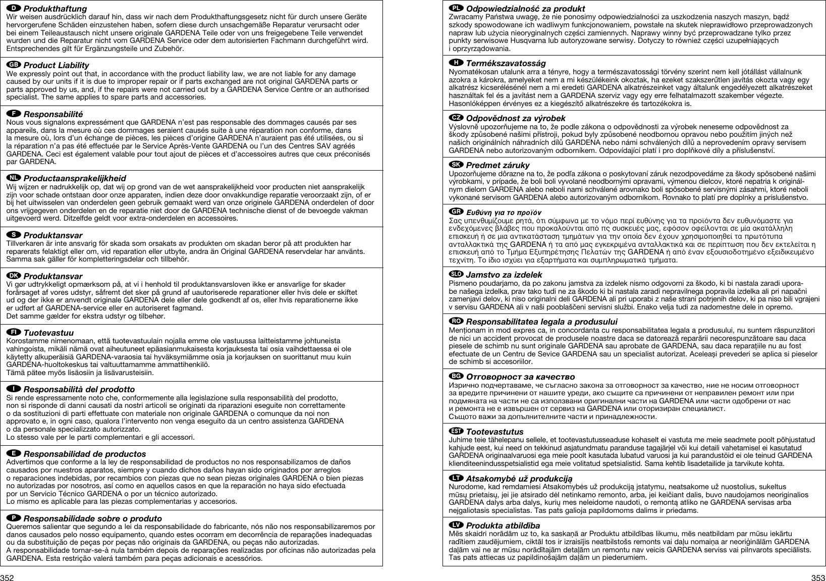 Page 8 of 10 - Gardena Gardena-Ergojet-Ej3000-Users-Manual- OM, Gardena, Blower/vacuum, Art 09332-20, 2012-01  Gardena-ergojet-ej3000-users-manual