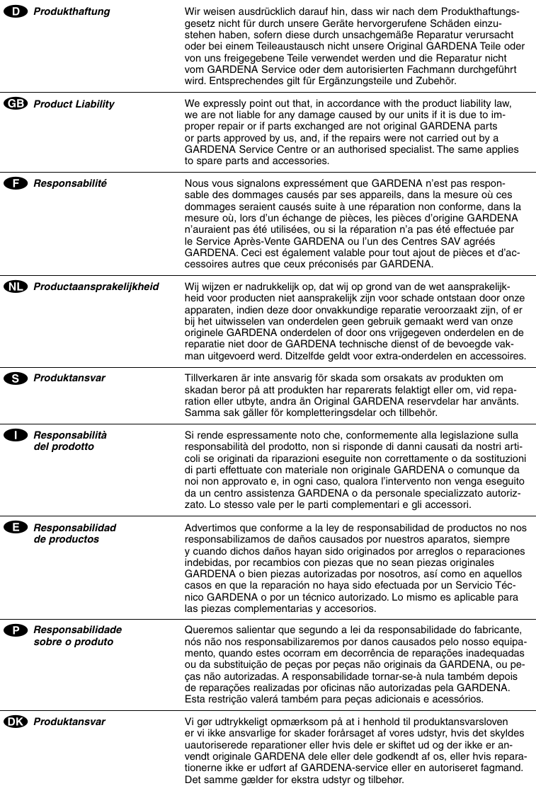 Page 10 of 12 - Gardena Gardena-Es-500-Operating-Instructions- 4066-20.960.03_15.11.2004  Gardena-es-500-operating-instructions