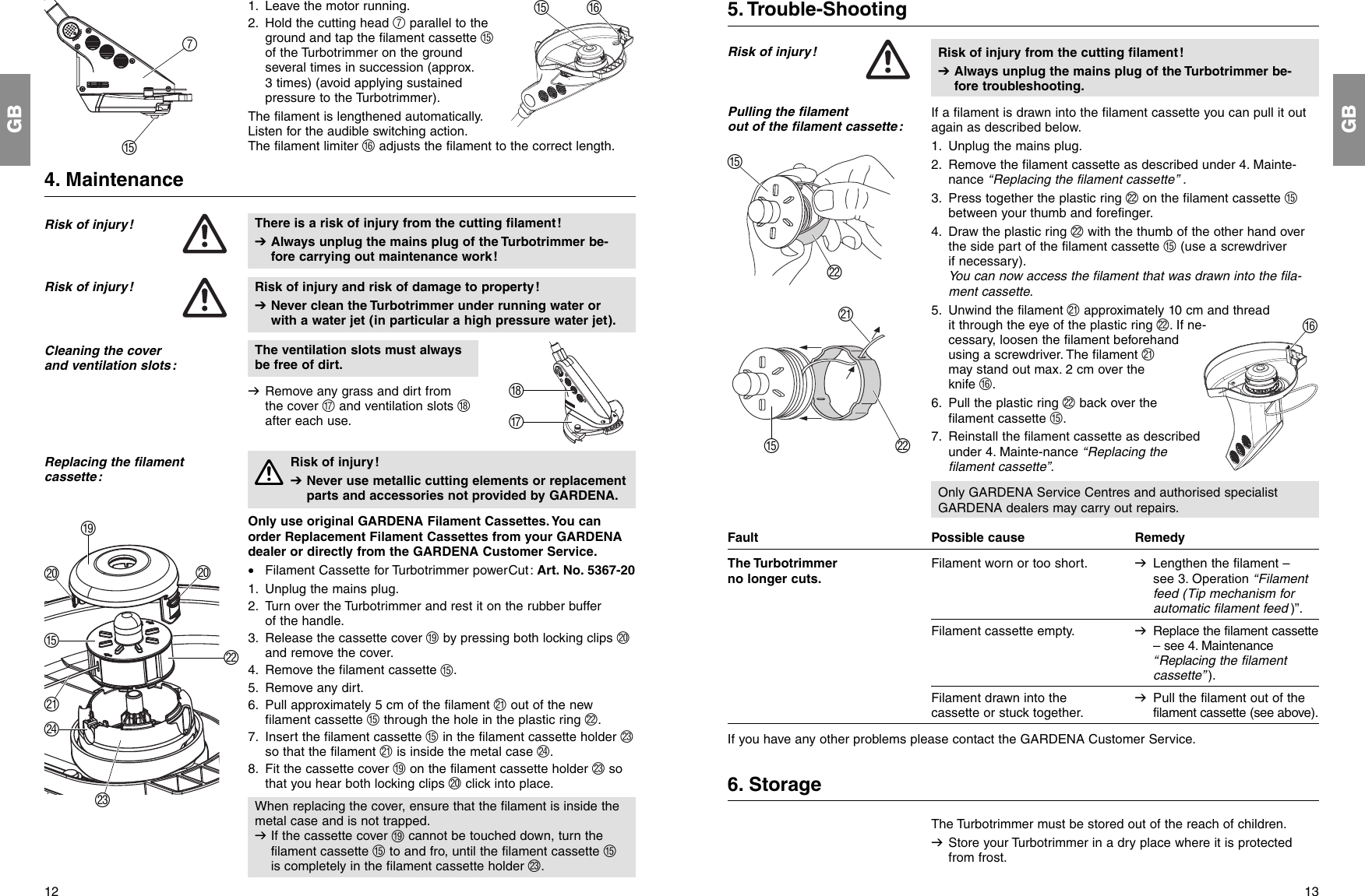 Page 4 of 8 - Gardena Gardena-Lawn-Mower-Users-Manual- 2404-20.960.04_01.12.2003  Gardena-lawn-mower-users-manual